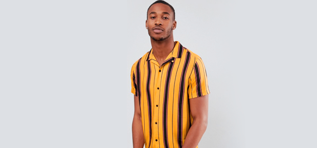 calça listrada vertical masculina